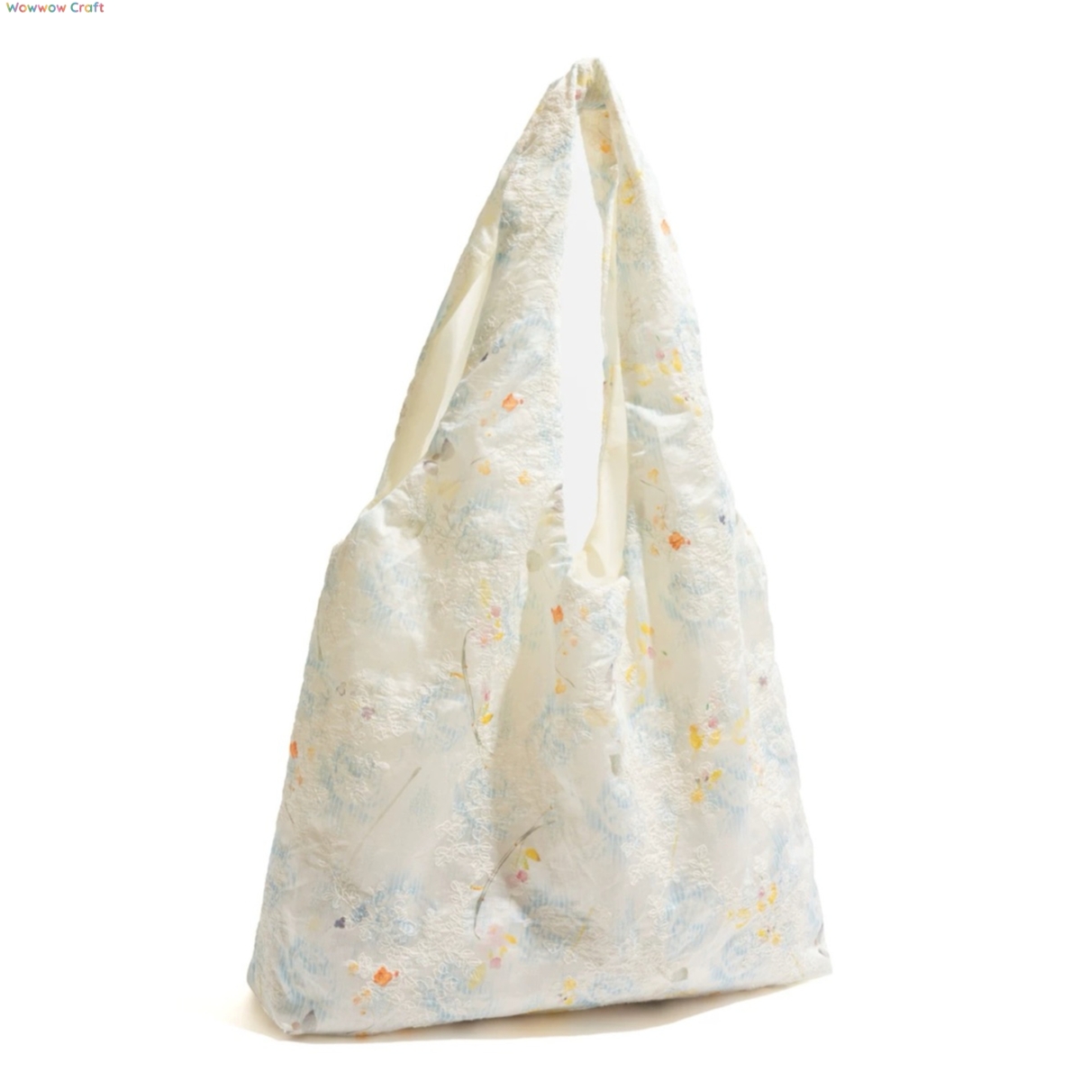 Shoulder Bags,Totes,Light blue pastoral floral shoulder bag - Large capacity handbag tote bag